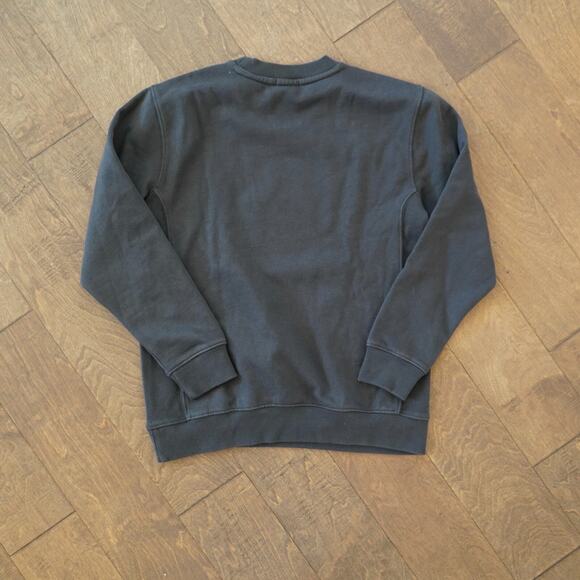Katin Sweatshirt Boys Medium Black‎ Fleece Lined Hermanos Embroidered Crewneck - Picture 2 of 10